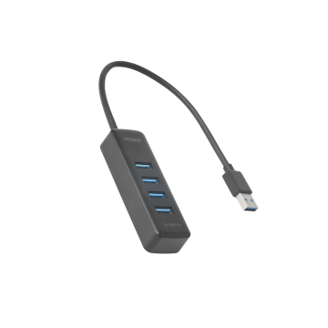 USB-A hub med 4 porte, 5 Gbit/s, sort