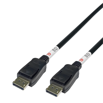 DisplayPort cable, DP 2.1, 8K, DP80, 1m, black 