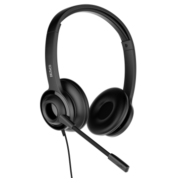 Office USB stereo headset, volume control, noise reducing mic