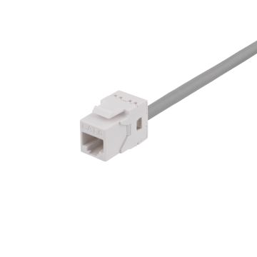 Cat6 Keystone jack, LSA/110 termination, plastic, 180, white