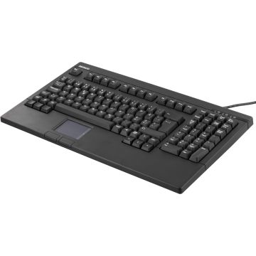 Tastatur med touchpad, SVENSK, USB, sort